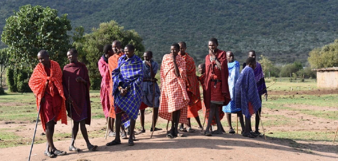 A smiling Maasai warrior